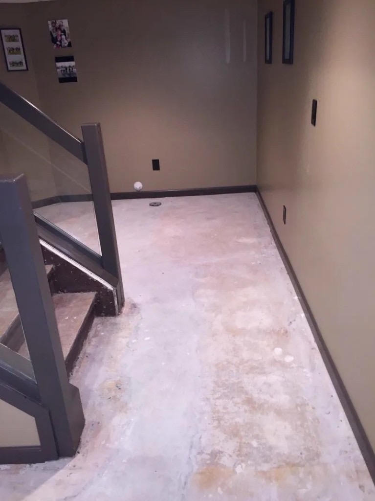 Basement before restoration