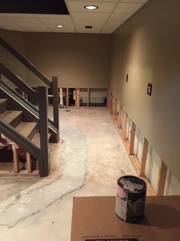 Basement after restoration
