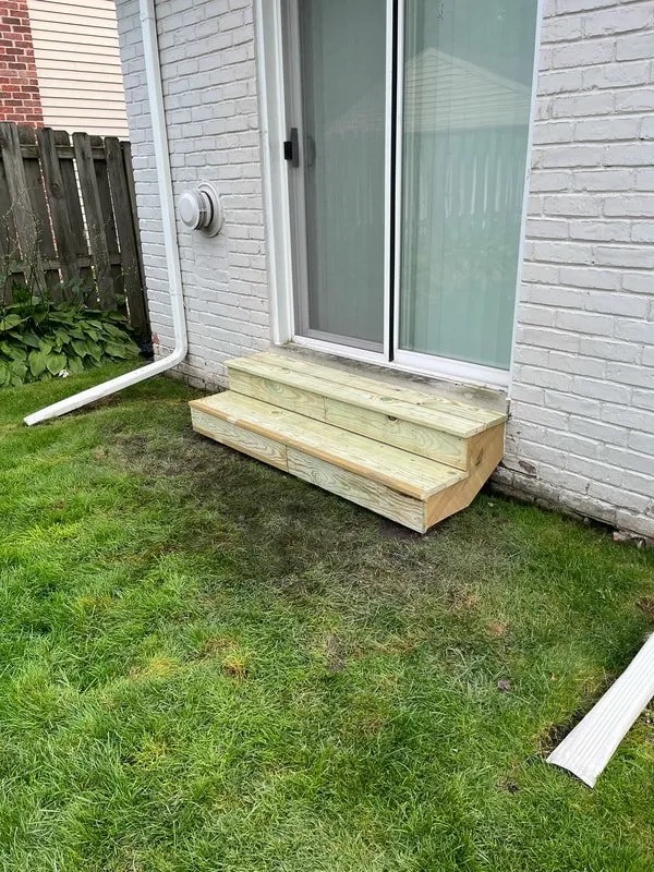 Exterior steps before restoration