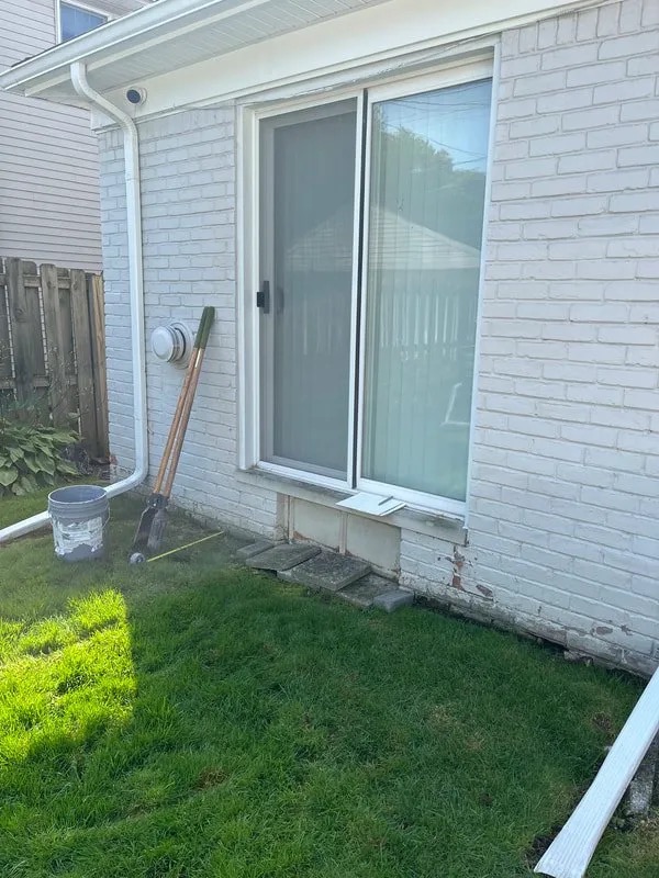 Exterior steps after restoration